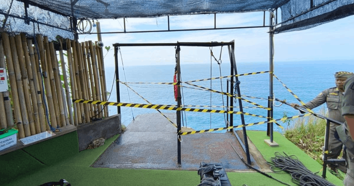 Bungee Jumping Nusa Penida Nekat Beroperasi Meski Sudah Ditutup