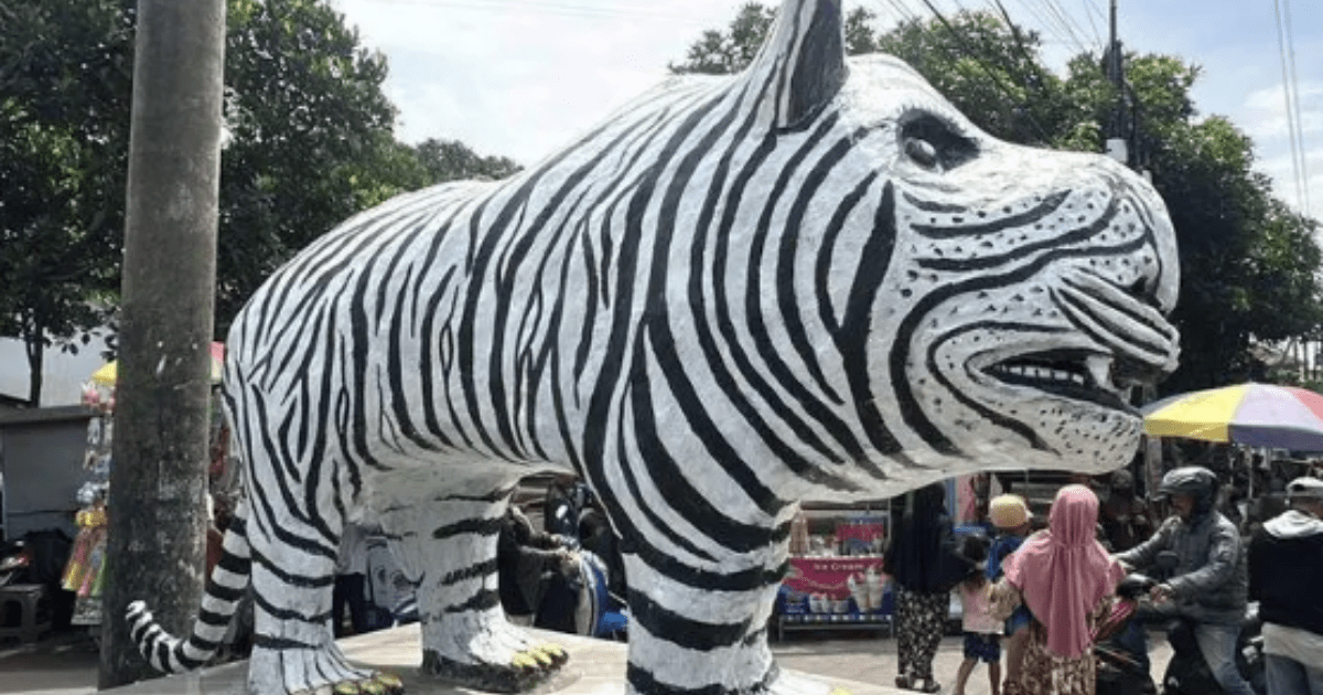 Viral! Patung Macan Putih Gemoy Ditawar Rp 180 Juta, Modalnya Receh