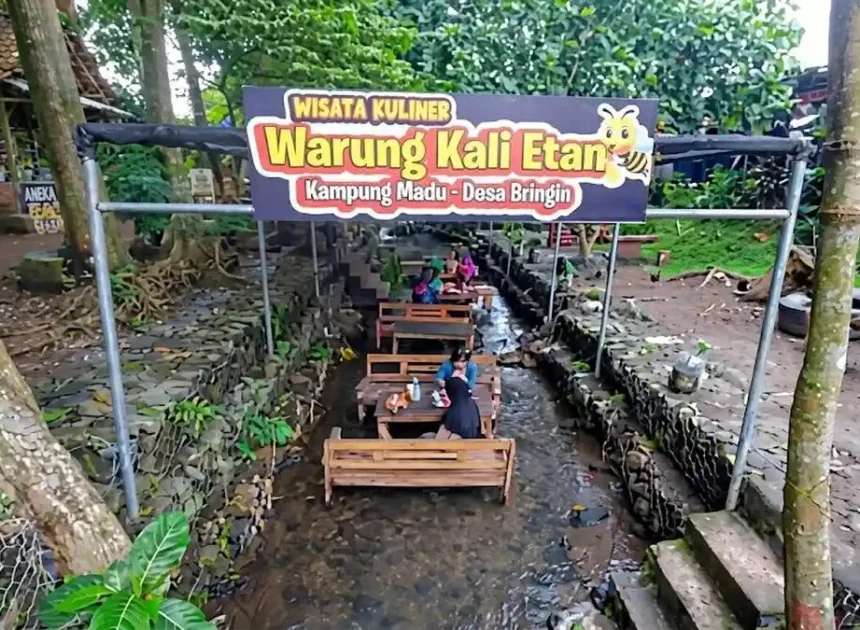 Sensasi Makan di Atas Air: Intip Warung Kali Etan, Permata Tersembunyi di Kampung Madu Kediri