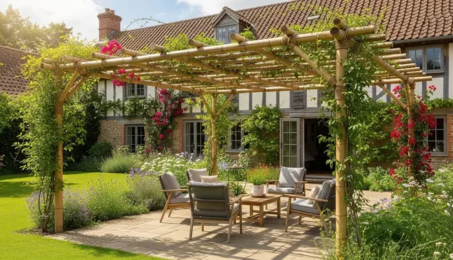 7 Model Pergola Bambu untuk Rumah Pedesaan, Halaman Makin Asri dan Sejuk