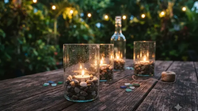 tempat lilin outdoor DIY Tempat Lilin Outdoor dari Botol Kaca Bekas untuk⦠tempat lilin outdoor - ilustrasi berita DIY Tempat Lilin Outdoor dari Botol Kaca Bekas untuk Dekorasi Taman Estetik
