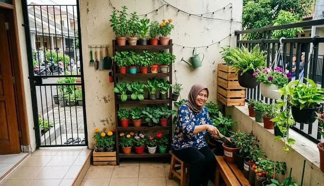 10 Cara Memanfaatkan Sudut Teras Sempit untuk Berkebun Estetik